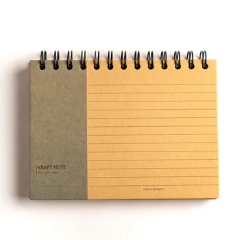 

1PC Creative Vertical Flip Book Take Notes Ring Shaped Hand Painted Book Horizontal Notepad Thick Kraft Paper Notebook Student