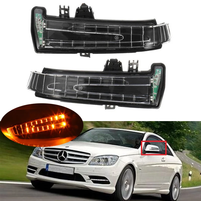 

YTCLIN Rear View Mirror Turn Signal Light for Mercedes-Benz W204 W212 W221 W176 W246 X156 C204 C117 X117 Indicator Blinker Lamp