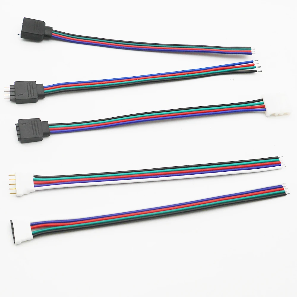

5pcs 4pin 5Pin Male Female LED Cable Connector Adapter Wire For 5050 3528 SMD RGB RGBW led strip light RGB RGBW LED Controller