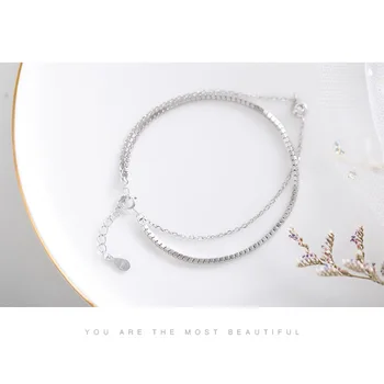 

925 Silver Bracelet Women's Fine Silver Normcore Style Bracelet INS Non-mainstream Design Bracelet Student Simple Jewelry