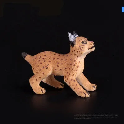 Eurasian lynx cub Подлинный джунглей диких сельскохозяйственных животных семьи медвежат series 5 модель игрушки коллекционные игрушки для детей learningl игрушки для детей, подарок - Цвет: Eurasian lynx cub