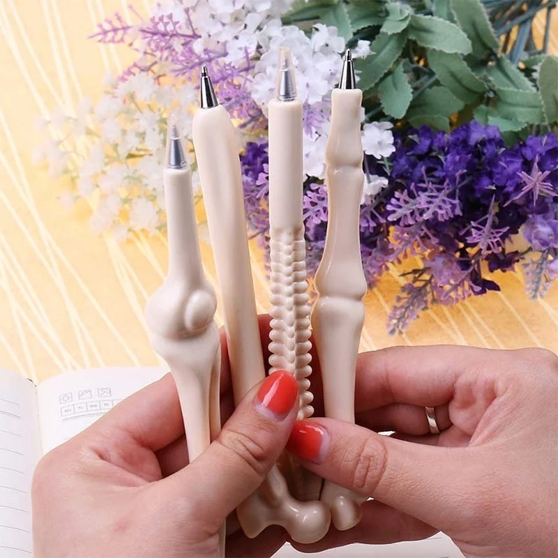 20 Pieces Bone Pens Bone Ballpoint Pen Skull Pen Nurse Pens Novelty Pens  Nurse Accessories Funny Pens Black Skeleton Bone Shaped Pen Medical School  Gifts for Halloween Christmas Valentine's Day 