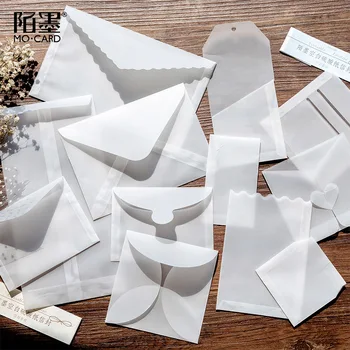 

TUNACOCO 6pcs Envelope Retro Mailer Set Parchment Paper Translucent Gift School Office Supplies Qt1710149
