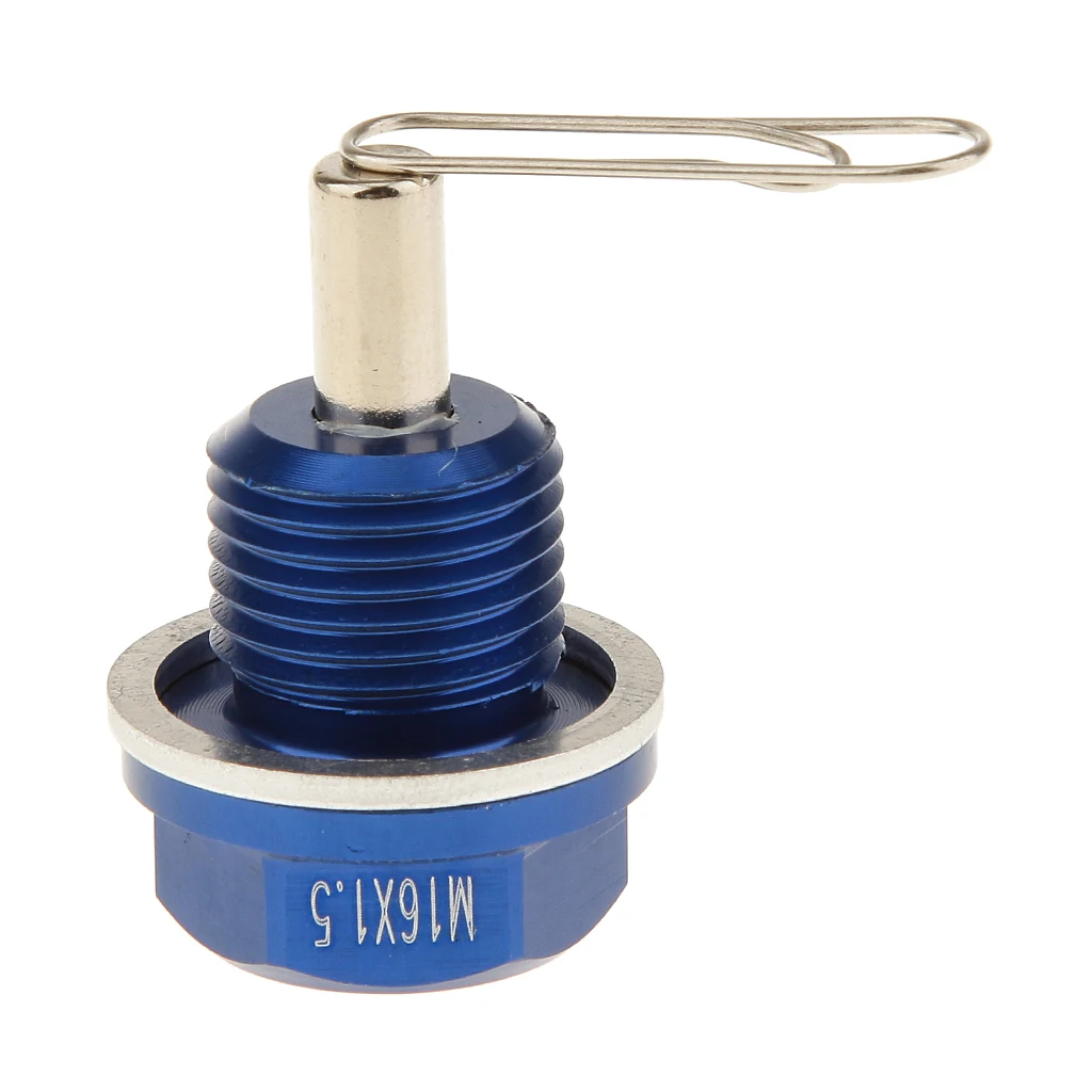 M16X1.5 Anodized Magnetic Engine Oil Pan/Transmission Drain Plug Blue
