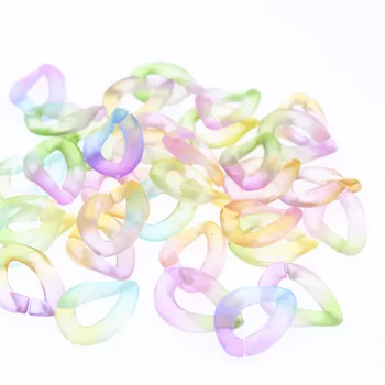 

CHONGAI 50Pcs Acrylic Chain Rings Colors Buckle Beads Ring Buckle Clasp DIY Hand Bag Jewelry Making 24mm
