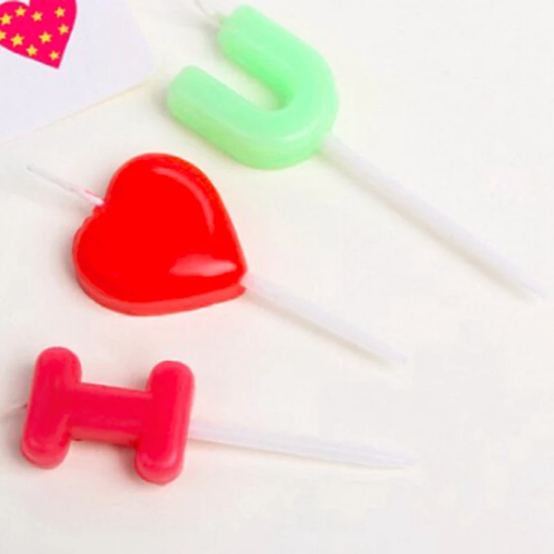 Birthday Confession Romance I Love You Letter Candles Novelty Anniversary Wedding Romantic Candles Party Decor Candles 5