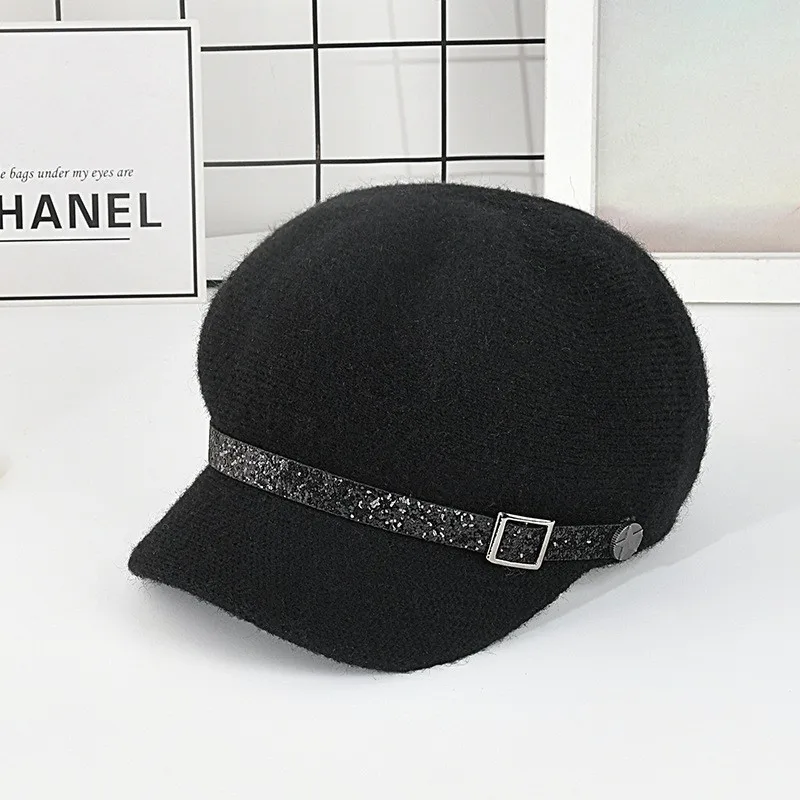 Winter British Style Octagonal Cap Brim Newsboy Hat Beret Hat For Women Wholesale men's french beret