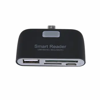 

4 In 1 Otg/tf/sd Smart Card Reader With Micro Usb Charge Port For Phone Tablet Pc Memory Card Reader