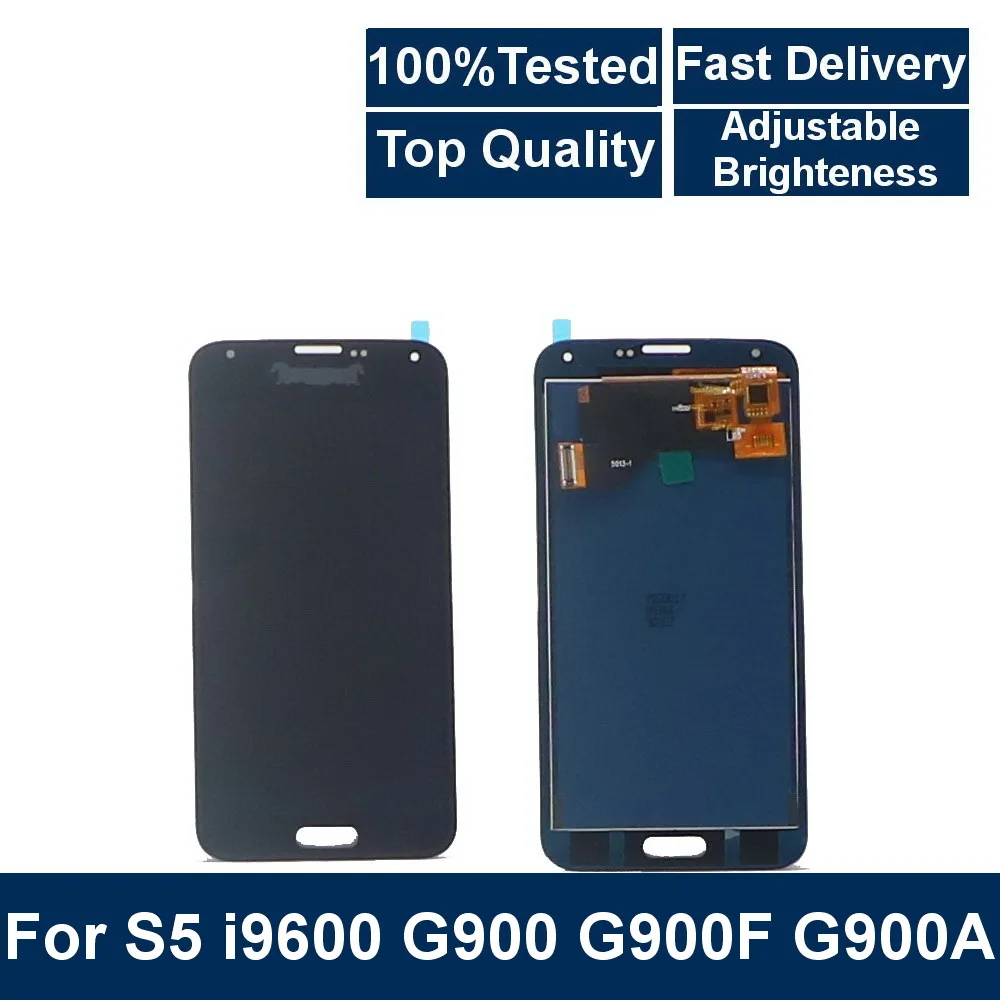 

100% Tested LCD For Samsung Galaxy S5 i9600 G900 G900F G900A Phone LCDs Display with Touch Screen Digitizer Assembly Replacement