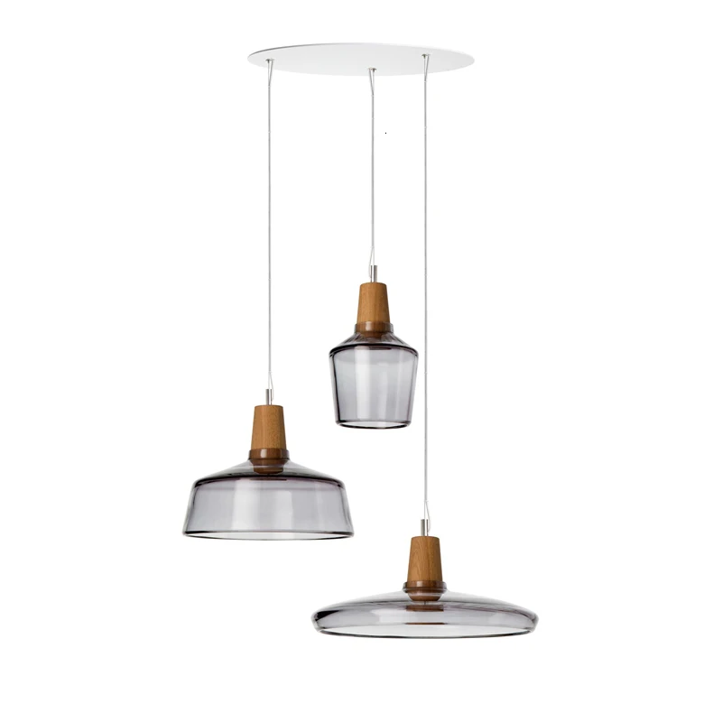 Modern Wood Hanging Decorative Glass Clear Creative Pendant Lamp scandinavian | Лампы и освещение