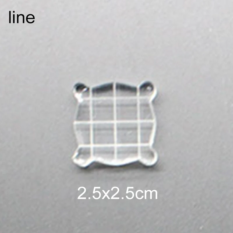 line 2.5x2.5x0.9 9 мм толстый волнистый кружевной полигональный прозрачный штамп, прокладка под давлением, глиняная пластина, грязевая акриловая ультра-светильник, инструмент для скрапбукинга, 1 шт - Цвет: line 2.5x2.5x0.9