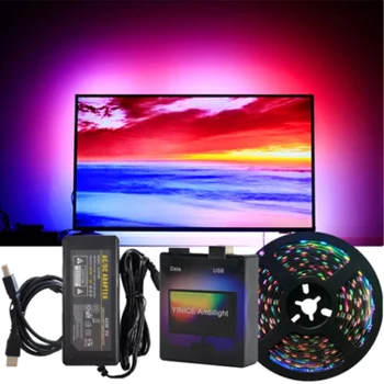 

DIY TV PC Dream Screen USB 30/60 LED Strip HDTV Computer Monitor Backlight Addressable 1/2/3/4/5m LED Strip Full Set 66CY
