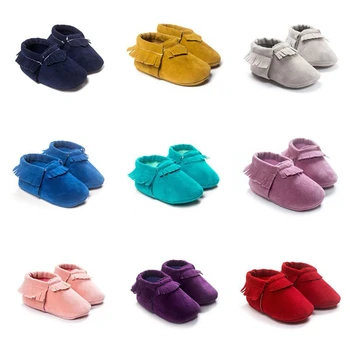 

Newborn Baby Infant Boys Girls Tassel Shoes Toddler Soft Sole Coral Velvet Baby Moccasins Shoes Baby Crib Shoes PU