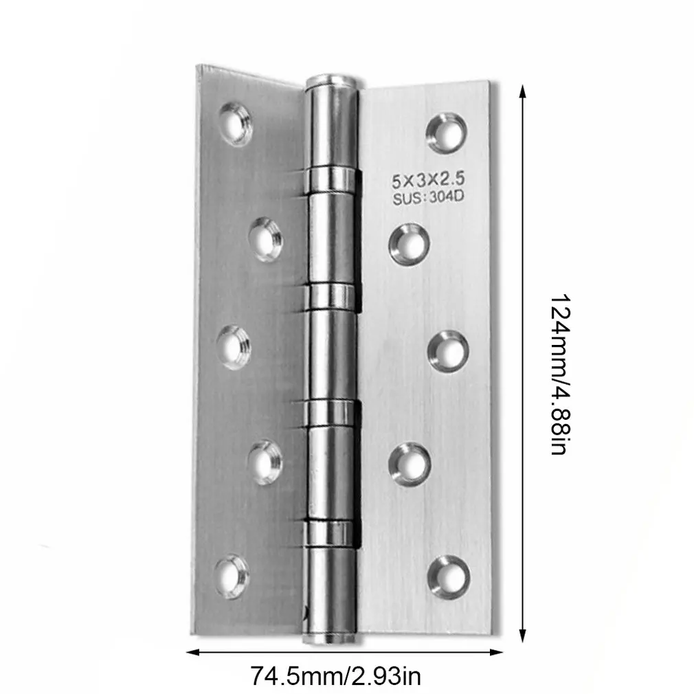 Wood Door 5 inch 2.5/3mm Exquisitely Designed Durable Stainless Steel Free Slot Bearing Thickened Mute Sub-door Hinge
