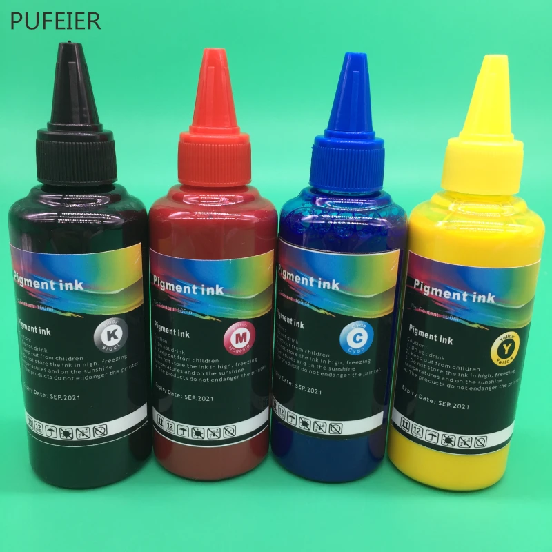 4 бутылочки x 100 мл T9461 T9441-T9444 T9451-T9454 пигментные чернила для Epson рабочей силы Pro WF-C5290 WF-C5790 WF-C5210 WF-C5710 принтер