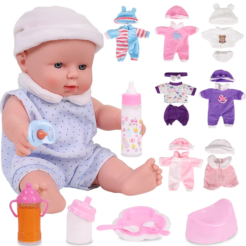 12 дюймов Реалистичного Reborn Baby куклы силиконовые игрушки из мягкой ткани Одежда