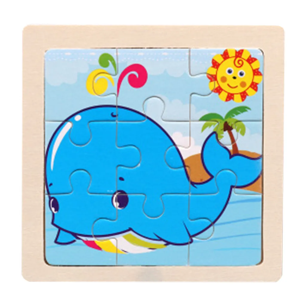 

Wooden Puzzles Toys Animal Puzzle Educational Developmental Baby Kids Training Toy Kids Joy Superior Quality Puzzle #A