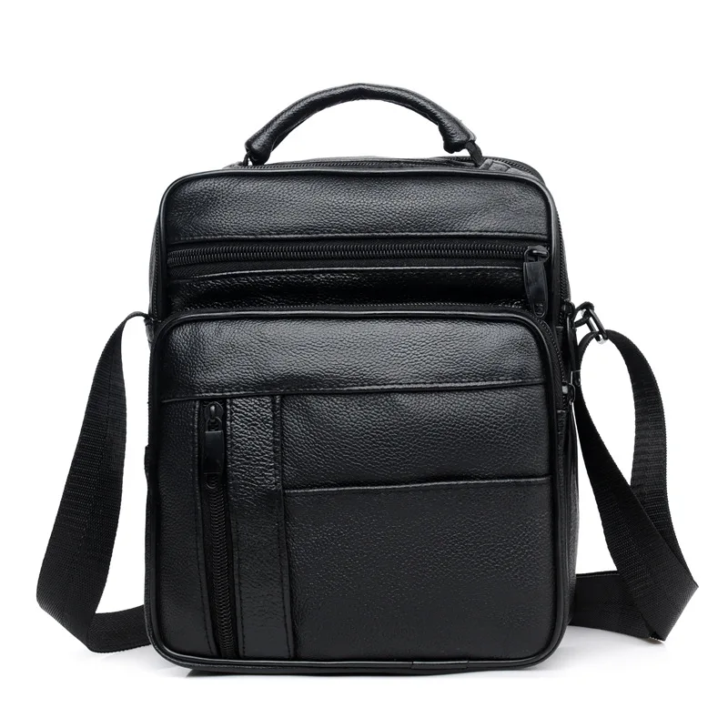 

2018 Spring New Style Korean-style Fashion Casual Men Cowhide Shoulder Oblique Bag Hand Bag