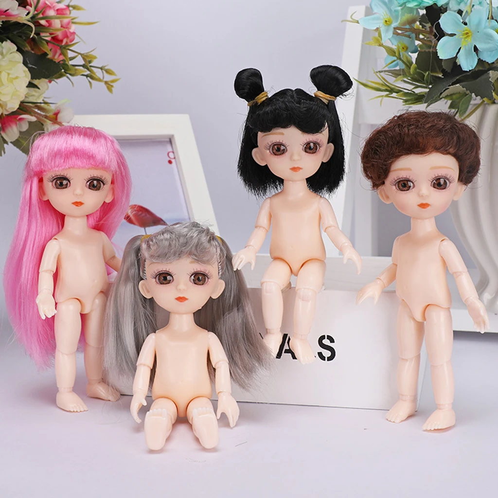 Flexible 13 Joints 1/12 Scale Mini Doll For Doll Body DIY Parts Flexible 13 Joints 1/12 Scale Mini Doll For Doll Body DIY Parts