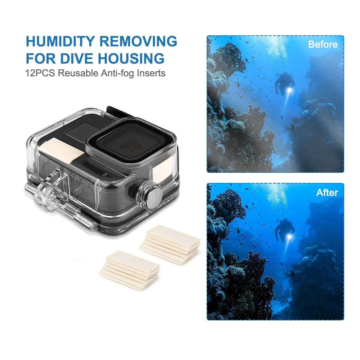 Аксессуары для камеры Go Pro Набор аксессуаров для GoPro Hero 8 включает в себя Водонепроницаемый Корпус, закаленное Стекло Экран протектор, чехол, рукав чехол