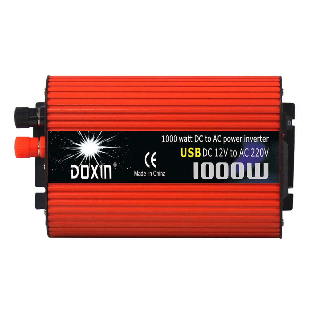 12V постоянного тока до 220V автомобильный Мощность инверторами постоянного тока в постоянный преобразователи двойной Порты usb быстрой зарядки Синусоидальная волна