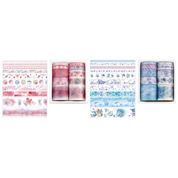 

20Pcs Decorative Washi Tape Set Japanese Paper Stickers Japanese Stationery Scrapbooking - 10Pcs D & 10Pcs J