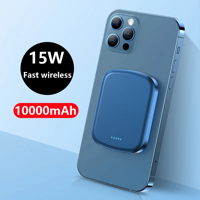 15 Вт ультратонкий магнитный беспроводной внешний аккумулятор для iphone 13 12 Pro Max Xiaomi