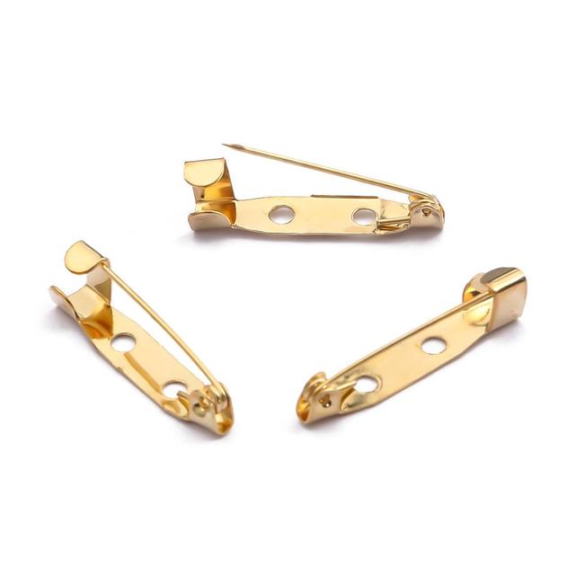 15 20 25 30 35mm 5 Colors Brooch Clip Base Pins Blank Safe Lock Brooch Pin Base For DIY Jewelry Making Findings