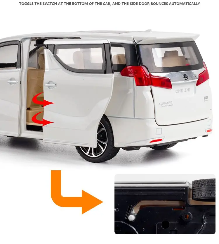 1/24 TOYOTA MPV Van Diecast Model Araba
