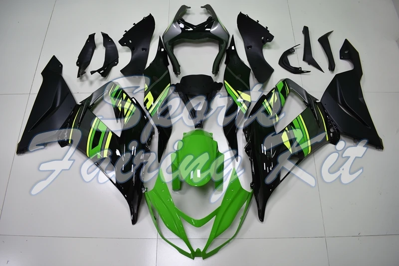 Наборы тела для Kawasaki Zx6r 2013 2018 Черный Зеленый Abs обтекатель наборы 636 Zx 6r 2013|Полные