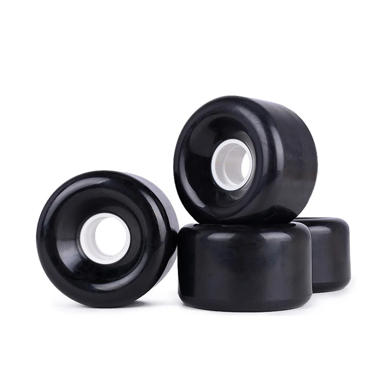 Black 4Pcs Skateboard Cruiser Board Wheels Long Board Skateboarding Parts Useful