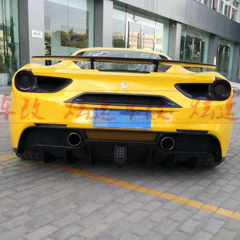 

for Ferrari 488 spider for Ferrari 488 GTB rear sCarbon Fiber rear boot Wing Spoiler Rear Roof Spoiler Wing Trunk Lip Boot Cover