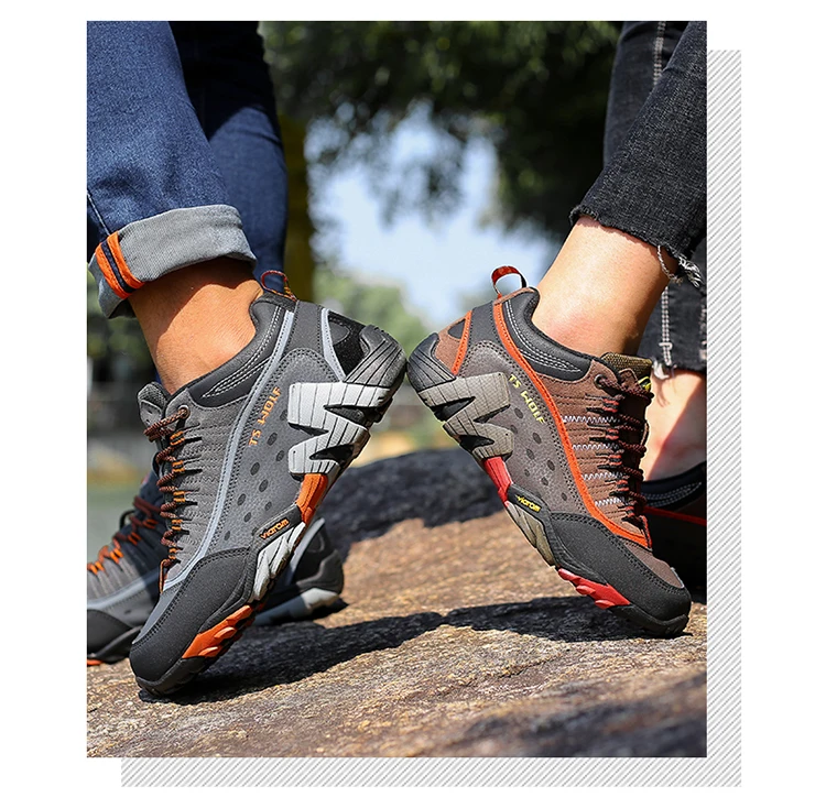Женская кожаная походная обувь; Водонепроницаемая Нескользящая женская обувь для кемпинга и путешествий; спортивная обувь для альпинизма; горные треккинговые кроссовки
