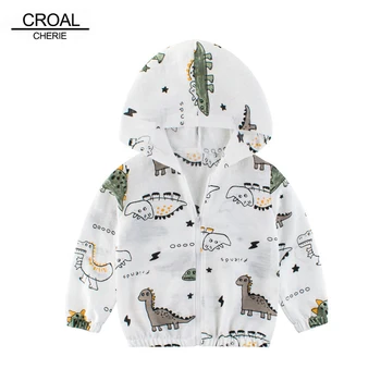 

CROAL CHERIE Dinosaur Summer Kids Boys Jacket Windbreaker Cartoon Boys Coat Baby Children Coat Children Clothing