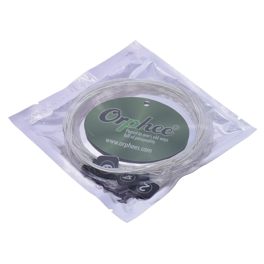 US $15.49 10 Sets Orphee NX35 Clear Nylon Silver Plated Classical Guitar Strings Hard Tension 028 032 040 030 036 045