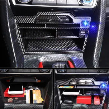 

1 Set Storage Box ABS For Honda Civic 2016-2020 Carbon Fiber Console Quality
