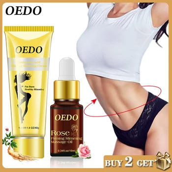 

OEDO Slimming Cream Lose Weight Burning Fat Health Care Cream+OEDO Slimming Massage Essential Oil Weight Loss Promote Fat Burn
