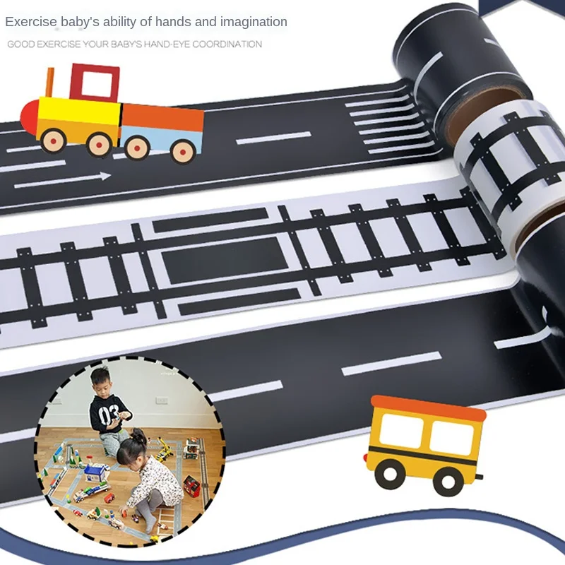 Бесплатная доставка DIY дорожный рельс ременной наклейки дорожные игрушки