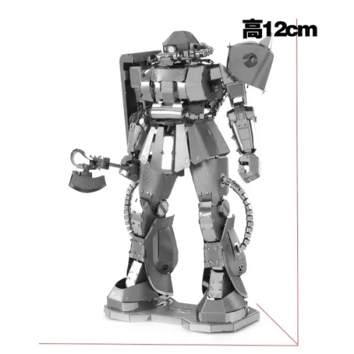 3D nano однотонные металлические головоломки DIY сборка модель Gundam меха - Цвет: Черный