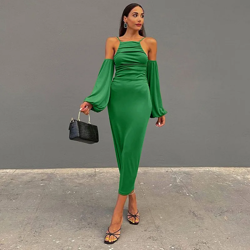 Long Sleeve Dress Robe Vestido 