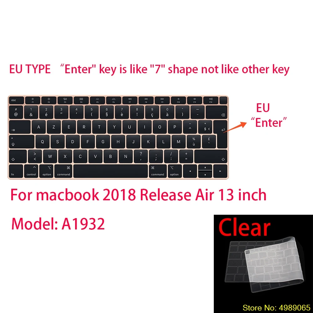 Для Apple Macbook pro13/11Air 13/15 Retina12 дюймов силиконовая прозрачная защитная пленка EU/US все серии Силиконовый чехол для клавиатуры - Цвет: B