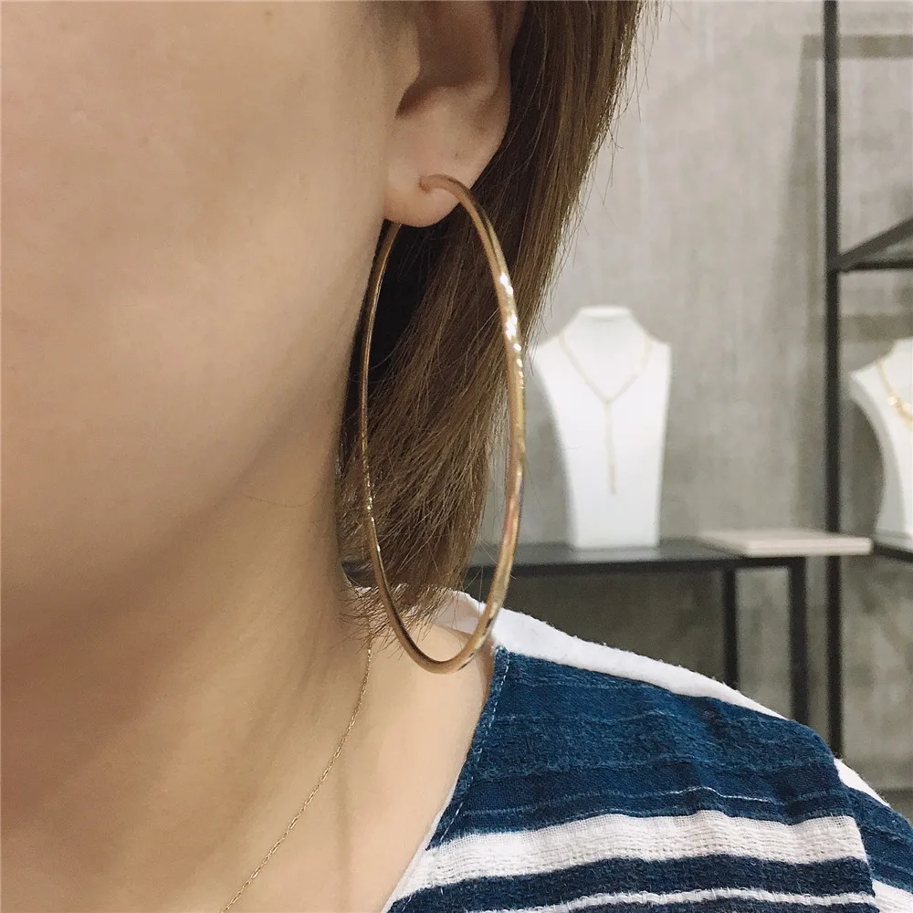 Amazon.com: 2.5 Inch Thin Sterling Silver Hoop Earrings Delicate  Lightweight Handmade Hoops