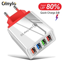 4 порта USB зарядное устройство Quick Charge 3,0 Быстрая зарядка для Xiaomi Mi Note 10 Pro планшет Портативный ЕС штекер настенный переходник мобильного зарядного устройства