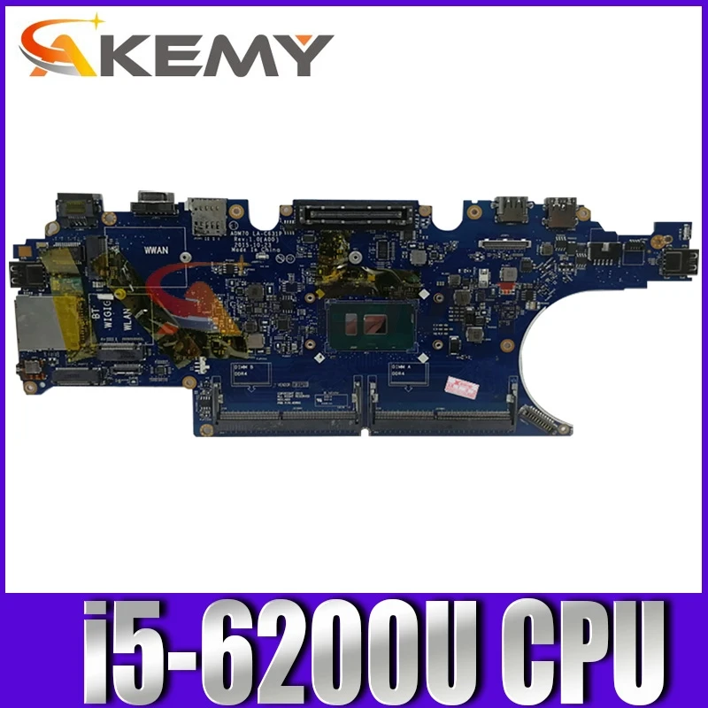 Оригинальная материнская плата для ноутбука DELL Latitude E5470 i5-6200U CN-0MF60T 0MF60T LA-C631P SR2EY DDR3