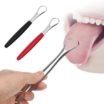 

Tongue Cleaner Scraper Sweeper For Dental Oral Care Hygiene Cleaning Tool Mouth Kit Stainless Steel 2.3cm * 14.8cm