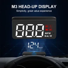 

M3 Car Head-up Display Windshield HUD With KM/h MPH OBD2 Overspeed Warning Windshield Projector Auto Electronics For Car Trucks
