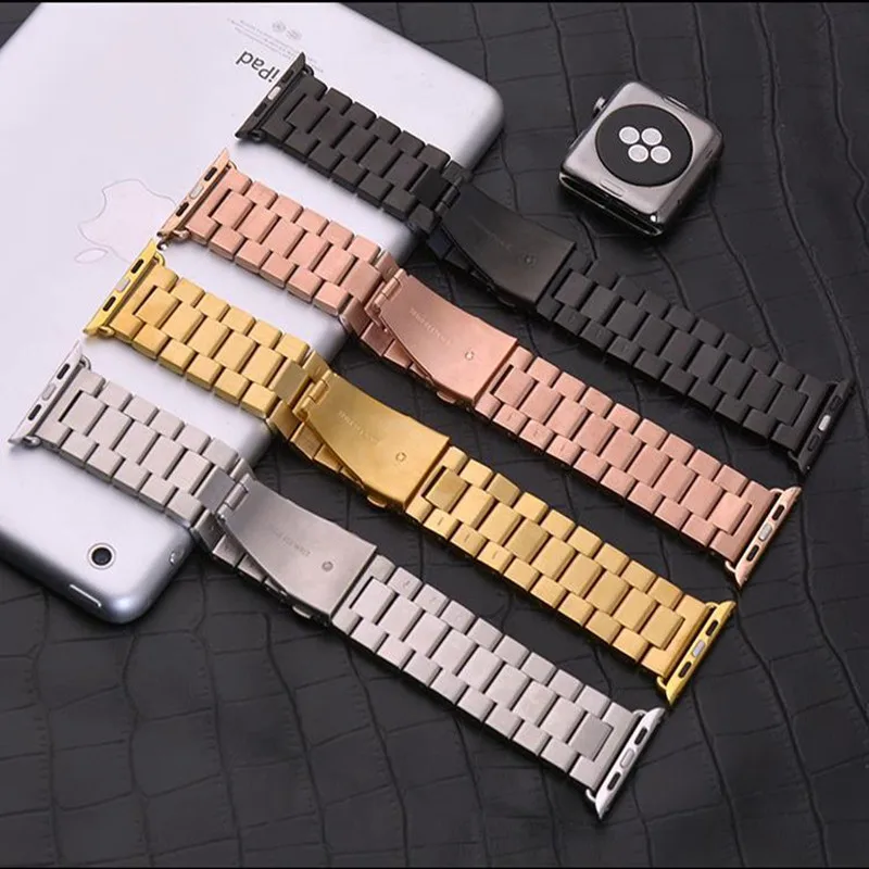 Ремешок из нержавеющей стали для apple watch 44 мм 40 мм 5 4 металлический ремешок для iwatch серии 3 2 1 42 мм 38 мм iphone часы браслет ремешок для часов