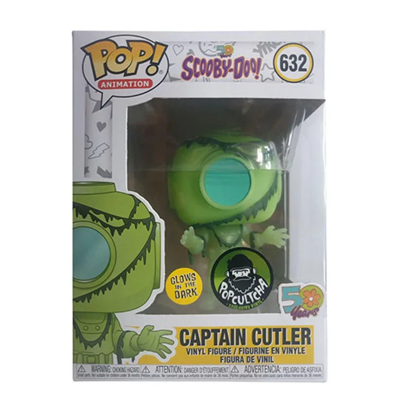 Funko POP Скуби виниловые фигурки игрушки #632 капитан Катлер (светящаяся) Фигурки