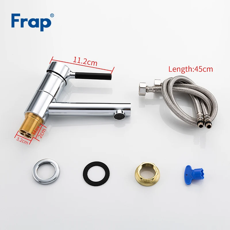 Хромированный смеситель для раковины FRAP F4544 с одной ручкой смесители горячей и