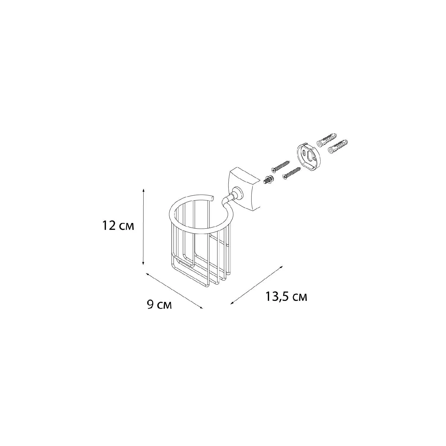 Держатель освежителя воздуха FIXSEN FX-61314 (серебристый, настенный)